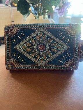 Mary Frances “Morning Tide” Beaded Clutch | Ocean Inspired | NWT Statement Bag